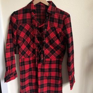 Deep Plunge Midi Dress